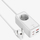 Zgjatës me karikues FIXED Charging Strip S, 65W GaN III PD, 2x USB‑C 2x USB, 1.5m, i bardhë