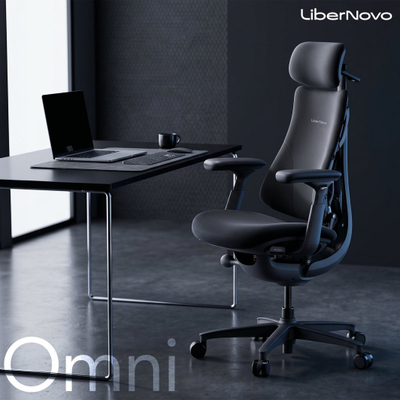 Karrige zyre LiberNovo Omni Dynamic, ergonomike, me mbështetëse koke, e zezë