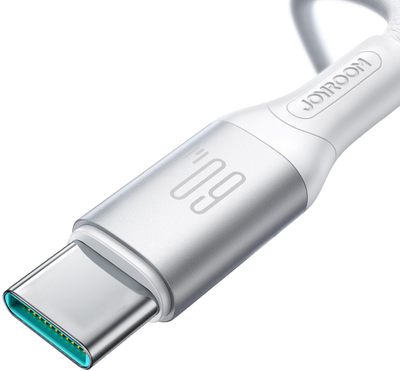 Kabllo karikimi Joyroom Flash Series, USB C në USB C, 60W, 1m, e bardhë