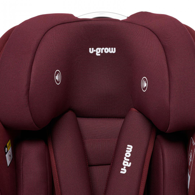 Sediolë makine U-Grow Goldfix Plus, ISOFIX, 76-150 cm, e kuqe