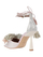 Sandale për goca Kurt Geiger Pom Pom Ankle Tie, taka 9 cm, lëkurë me kristale, rozë metalike shumëngjyrëshe