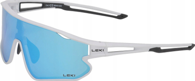 Syze sportive dielli Leki Spectra, xhama blu, skelet i bardhë
