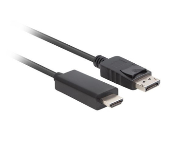 Kabllo Lanberg DisplayPort në HDMI, 1.8m, Full HD 1080p, i zi