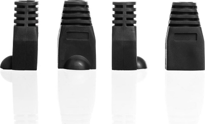 Kapak mbrojtës RJ45 Netrack, set 100 copë, i zi