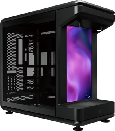 Куќиште за компјутер Cooler Master MasterFrame 360 STAGE LCD, Full Tower, LCD екран, црно проѕирно