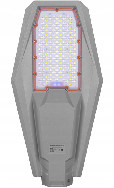 Lampë rrugore solare LED, 360W, panel 40W me sensor, gri