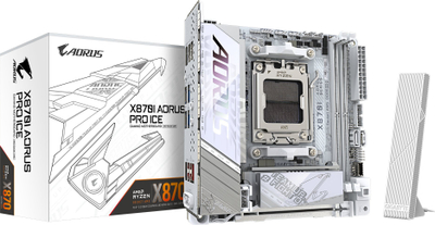 Pllakë amë Gigabyte X870I Aorus Pro Ice, Mini ITX, DDR5, e bardhë