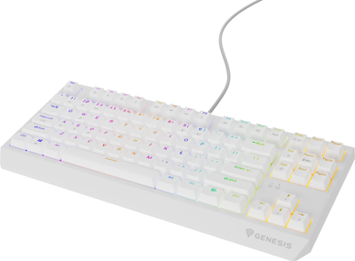 Tastierë mekanike gaming Genesis Thor 230 TKL, RGB, Hot Swap, e bardhë