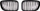 Grillë para BMW Seria 5 F07 Dual Line, set 2 copë, gloss black