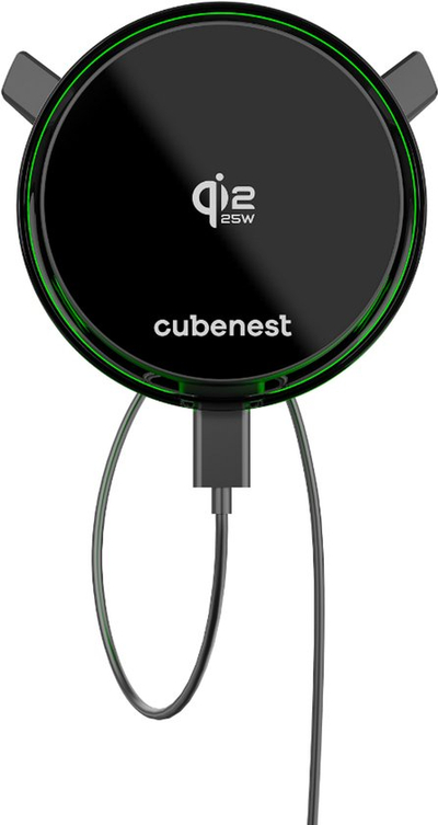 Karikues magnetik për makinë Cubenest SQ1C3, Qi2.2, 25W, me ventilator ftohës, MagSafe kompatibil