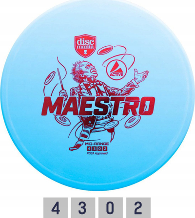 Disk golf Discmania Maestro Active Midrange, 170g, plastikë Active, shumëngjyrësh