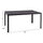 Tavolinë metalike + xham 150×90×75 cm,"HM5767.01", gri