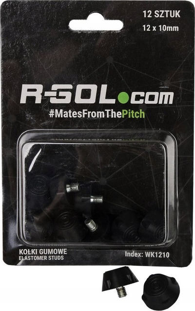 Гумени пинови за спортски обувки R-GOL WK1210, 12x10mm, црни