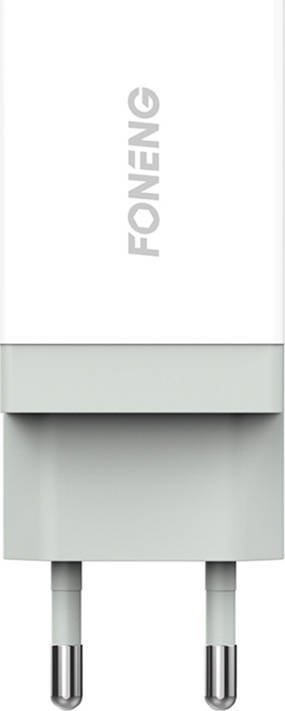 Karikues telefoni Foneng K210, 1x USB 2.1A, kabllo USB në Lightning, i bardhë