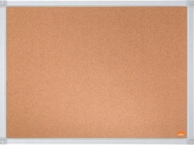 Табло за известувања Nobo Essentials, со површина од тапет од плута, 600x450mm, алуминиумска рамка сребрена