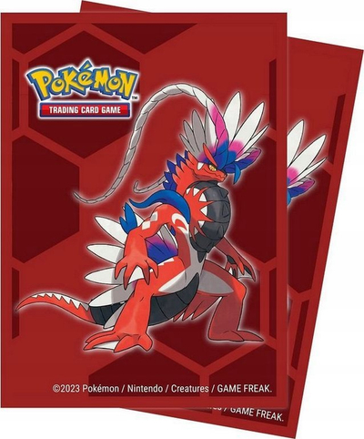 Mbrojtëse kartash Ultra Pro Pokemon Koraidon, 65 copë, standarde, të kuqe