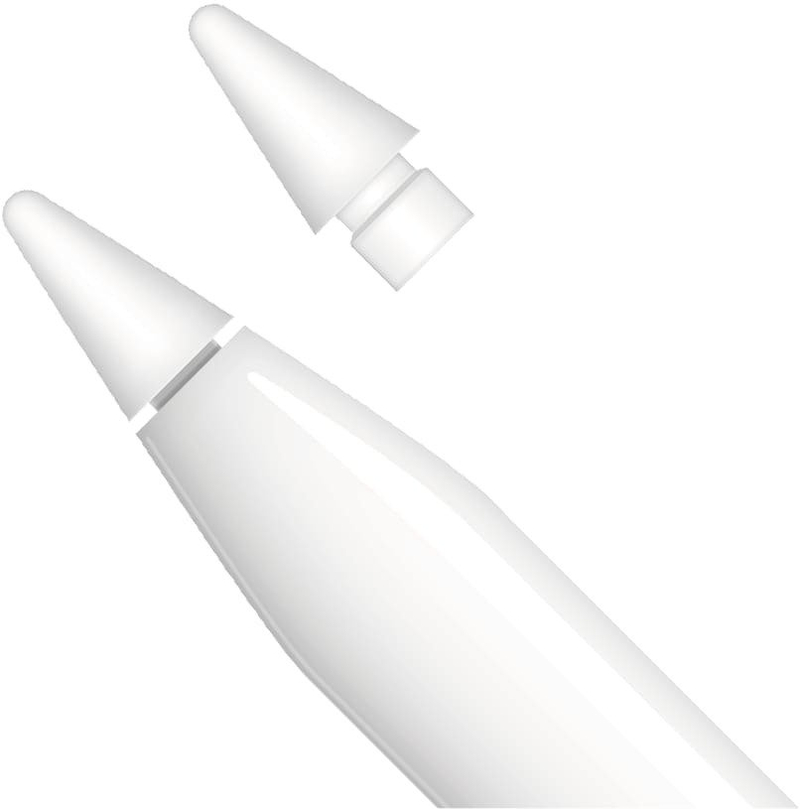 Maja zëvendësuese FIXED Pencil Tips për Apple Pencil, 2 copë, e bardhë