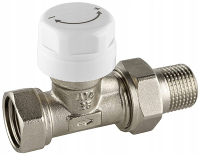 Valvul termostatike radiatori, tip i drejtë, 1/2", bronz