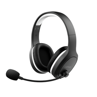 Kufje gaming Trust GXT 391 Thian, me kabllo dhe pa kabllo, USB Type C, të zeza dhe të bardha