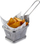 Shportë shërbimi për patate Gefu, 10.5 x 9 x 6 cm, e argjendtë