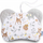 Jastëk për karrocë Sensillo Velvet White Forest Adventure, 33x26 cm, pambuk dhe kadife, i bardhë
