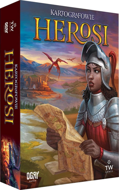 Lojë me letra Thunderworks Games Cartographers Heroes, me strategji, për familje, shumëngjyrëshe
