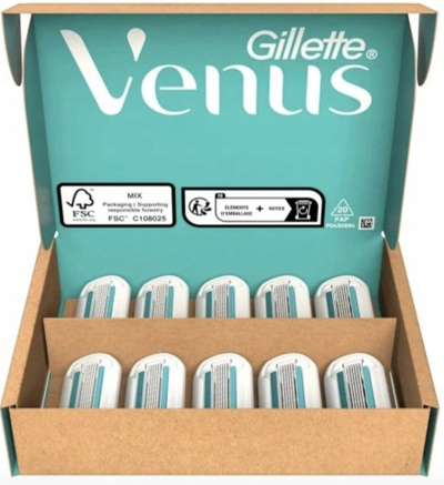 Rezerva brisk Gillette Venus Deluxe Smooth Sensitive, 10 copë, për lëkurë të hollë e të ndjeshme