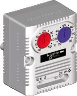 Termostat për panele Schneider Electric NSYCCOTHD ClimaSys, 44x56x68mm, 0-60°C