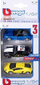 Set makina lodër 3 copë, shkallë 1:64, shumëngjyrëshe
