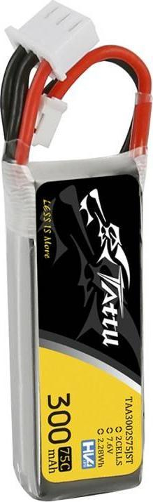 Bateri LiPo Gens Ace Tattu 300mAh 7.6V 75C 2S, për dronë