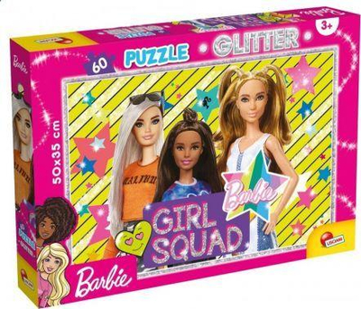 Puzzle Lisciani Barbie glitter - Girl squad!, 60 pjesë, shumëngjyrësh