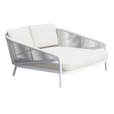 Shtrat lounge kopshti XANTION HM6474.02, alumini, 157x147x88 cm, i bardhë