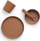 Set enë silikoni për fëmijë Jollein - ECO Caramel, të kafta