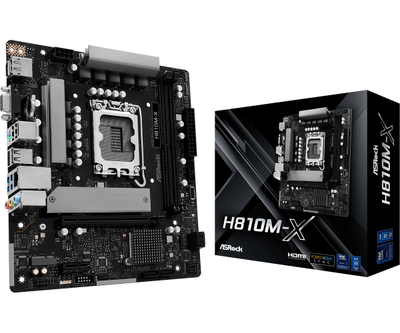 Pllakë amë ASRock H810M-X, Intel H810, LGA 1851, Micro ATX