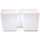 Vazo barishtesh Prosperplast Twins Cube, 2.5L, me gërshërë Herbs Cut, e bardhë