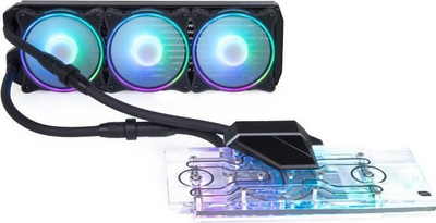 Sistem ftohje me ujë për GPU Alphacool Eiswolf 2, 360mm AIO, për RTX 3080/3090 Ventus, me backplate edhe me RGB
