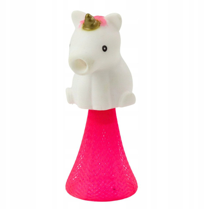 Lodër Lean Toys Jumping Unicorn on Spring, 10cm, e bardhë rozë