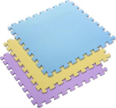 Shtresë për ushtrime One Fitness Puzzle, 9 pjesë, verdhë / kaltër / vjollcë 