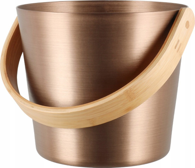 Kovë saune Rento Champagne Bamboo, 5L, metalike, dorezë bambuje