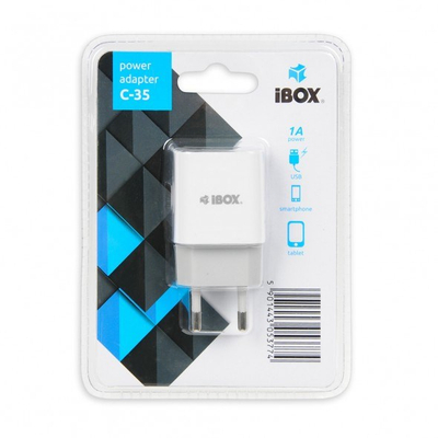 Karikues prizë iBOX C-35 ILUC35W, 1x USB-A, 1A, i bardhë