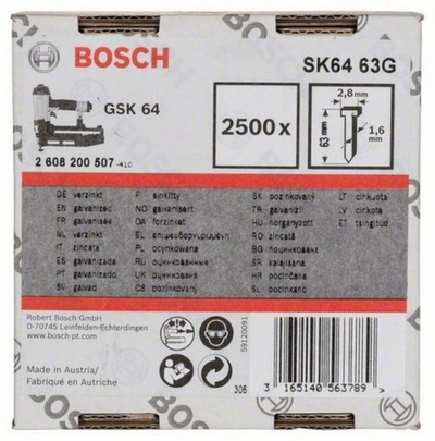 Gozhda Bosch SK64 63G (2608200507), 2500 copë
