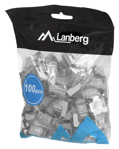 Fishë rrjeti Lanberg RJ45 FTP CAT5e, 8P8C, pass through, set 100 copë