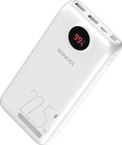 Powerbank Romoss PSW30PF, 30000 mAh, 22.5W, i bardhë