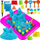 Set lodrash Creative Sand Molds Pool Sandbox, 2kg rërë kinetike, me pishinë dhe kallëpe, shumëngjyrësh