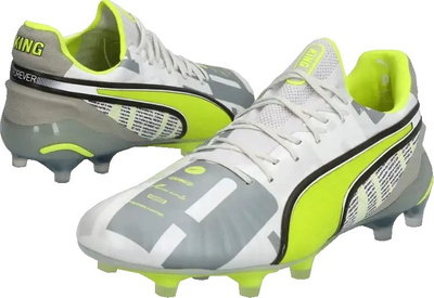 Këpucë futbolli Puma King Ultimate Forever FG AG, për burra, gri jeshile