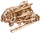 Puzzle druri 3D Ugears Steampunk Submarine UTG0145, model mekanik, ngjyrë druri natyrale