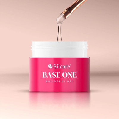 Xhel ndërtues për thonj Silcare Base One Builder Gel Cover Light, 50g, rozë e hapur