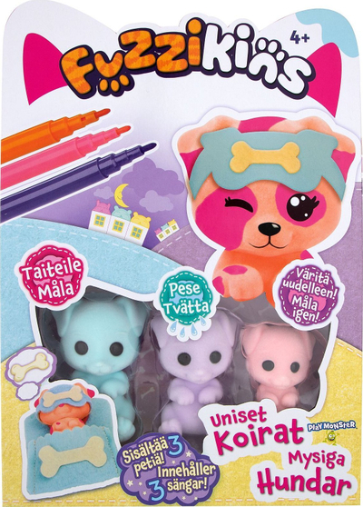 Set kreativ Martinex Fuzzikins Dozy Dogs, me qenushë për ngjyrosje