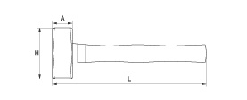 Çekan murature Yato YT-4551, 1.25kg, dorezë druri, i zi