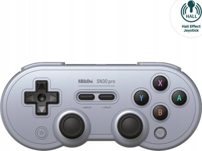 Контролер 8BitDo SN30 Pro, Безжичен, сив